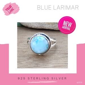 Blue Larimar Round Ring